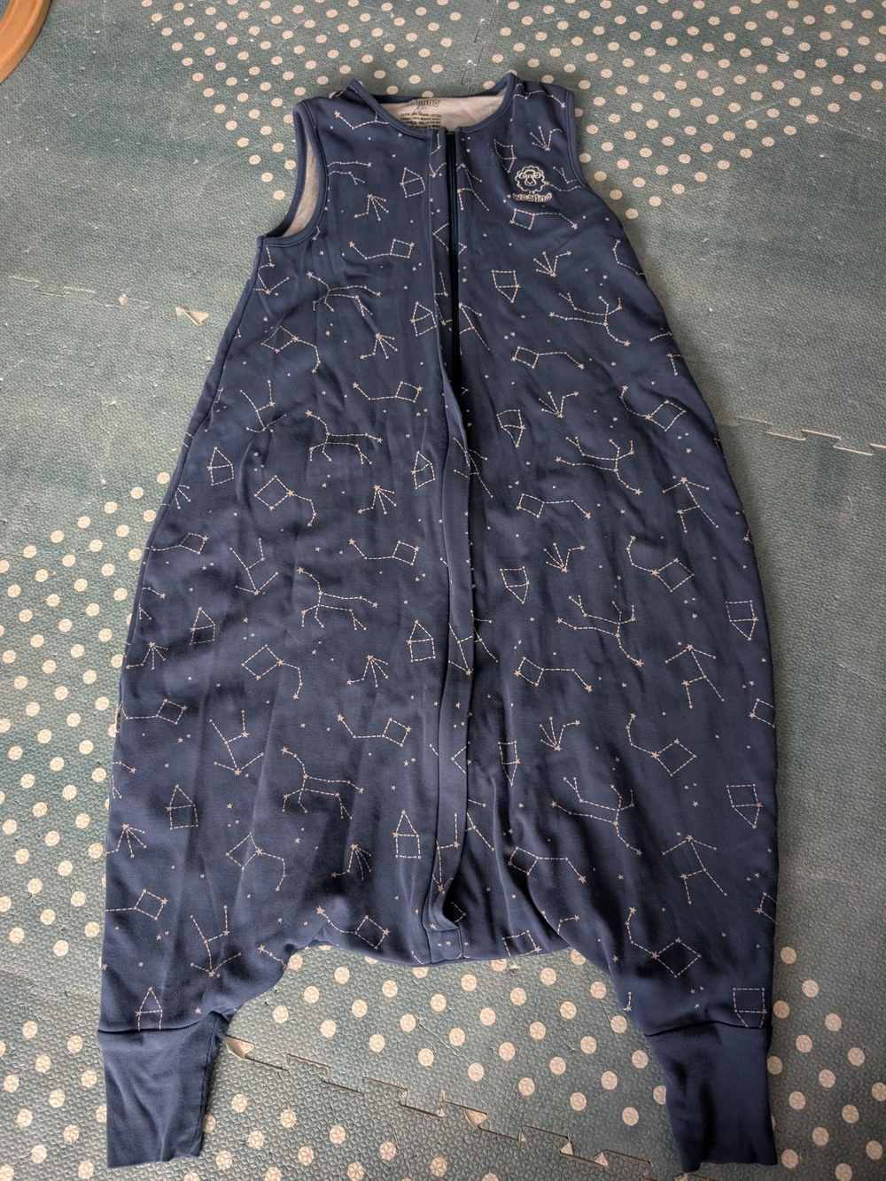 Woolino Navy Constellation Sleep Sack - Front Zipper Comfort 3-4T